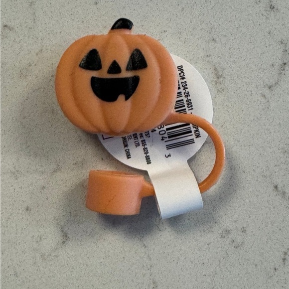 Halloween PUMPKIN Silicone Straw Topper target Bullseye Playground - Picture 1 of 2